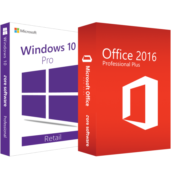 Licențe Windows 10 Pro Retail + Office Pro Plus 2016 (activare online)