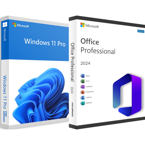 Licențe Windows 11 Pro Retail + Office Pro Plus 2024 (activare online)